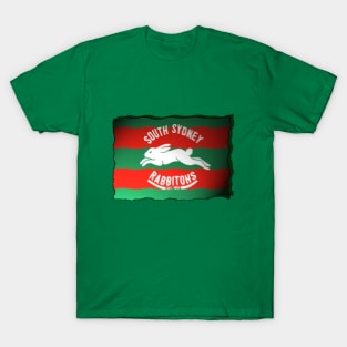 South Sydney Rabbitohs - RIPPLING FLAG T-Shirt